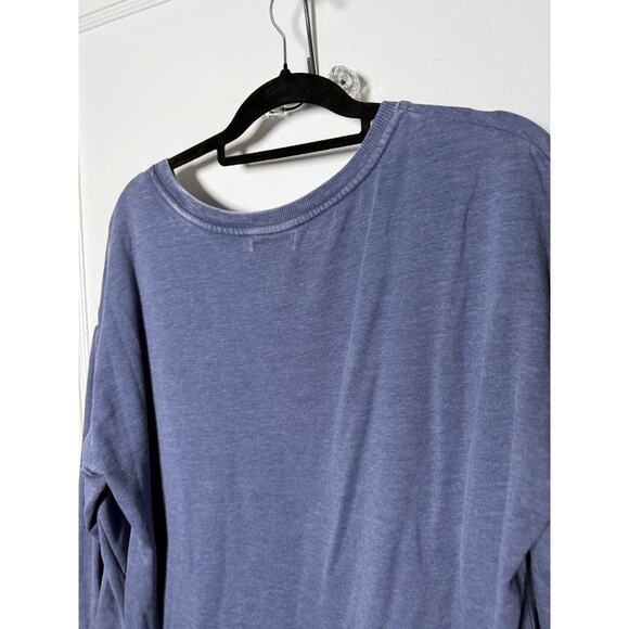 Ultra Flirt Dusty Blue Short Drop Waist Sweatshirt Dress Women's Plus 1X - Picture 7 of 7